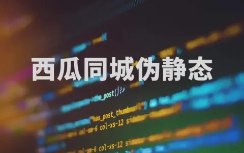 二次开发，西瓜同城电脑端全新伪静态，需要的自取
