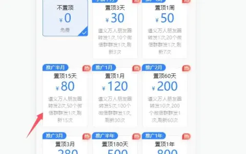 西瓜同城插件分类信息发布页面置顶位置的描述文字的颜色大小修改